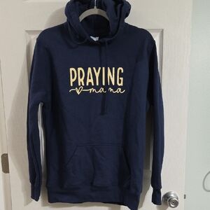 Navy Blue 'Praying Mama' Women's Hoodie
